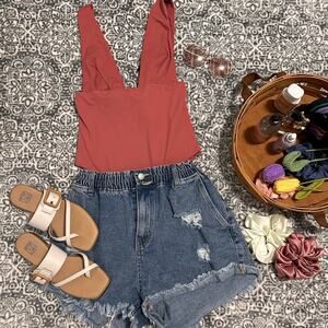 Zara One Piece Bathing Suit Dark Coral Size Small Womens